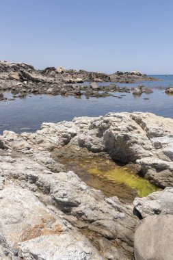 İspanyol Costa Brava 'nın şapkası güneşli bir yaz günü