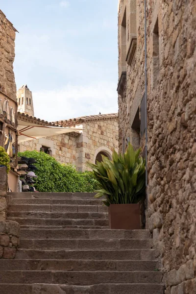 Cobbled Street Town Pals Some Stairs — Stock Photo, Image