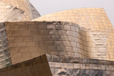 Bilbao şehrindeki ünlü bir modern sanat müzesinin detayları.