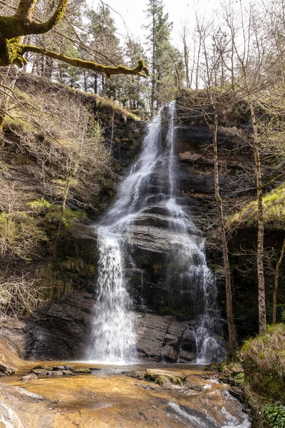 Uguna Vodopád Přírodním Parku Gorbea Baskicku Severním Španělsku — Stock fotografie