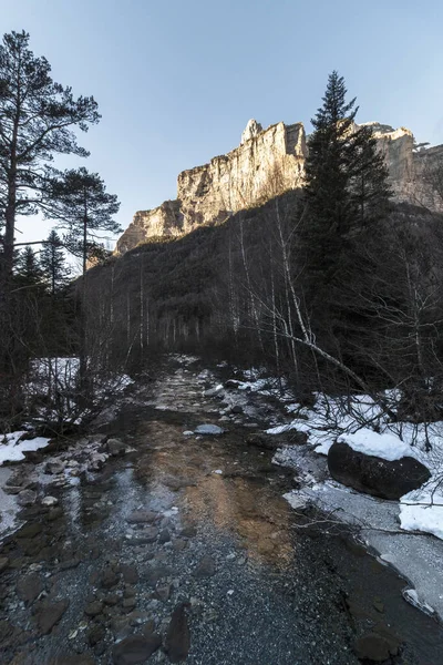Snowy River Ordesa National Park Winter — Stock Photo, Image