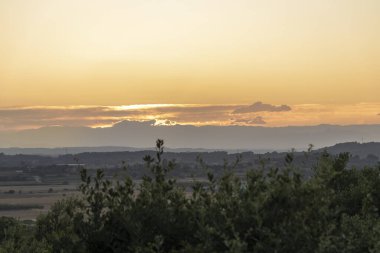 Costa Bravo kırsalında gün batımı