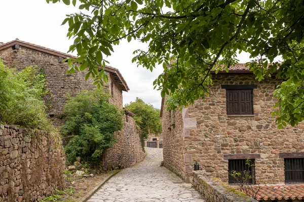 Typical Street Buildings Village Barcena Mayor Cantabria Northern Spain — Fotografia de Stock