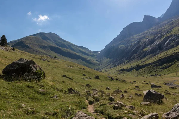 Panorama Górska Port Boucharo Pirenejach — Zdjęcie stockowe