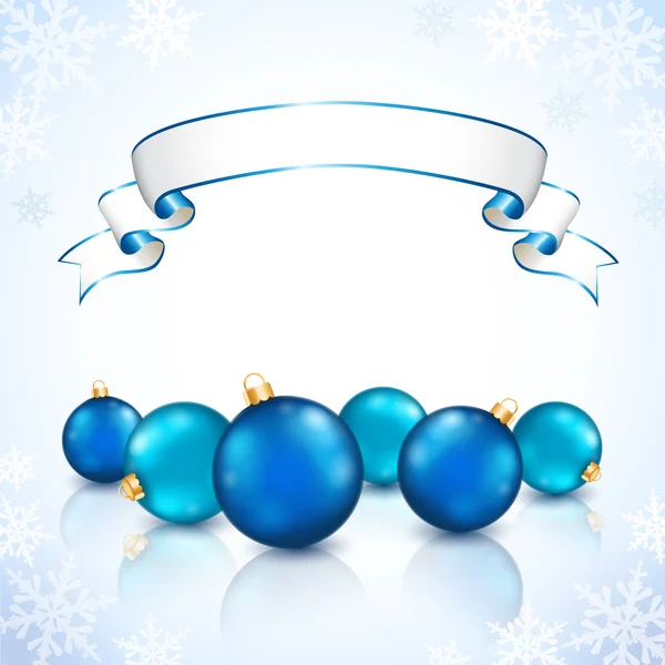 Blauwe kerstballen — Stockvector