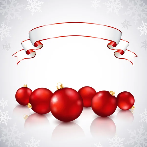 Christmas red balls — Stock Vector