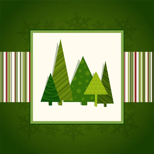 Carta verde di Natale — Vettoriale Stock