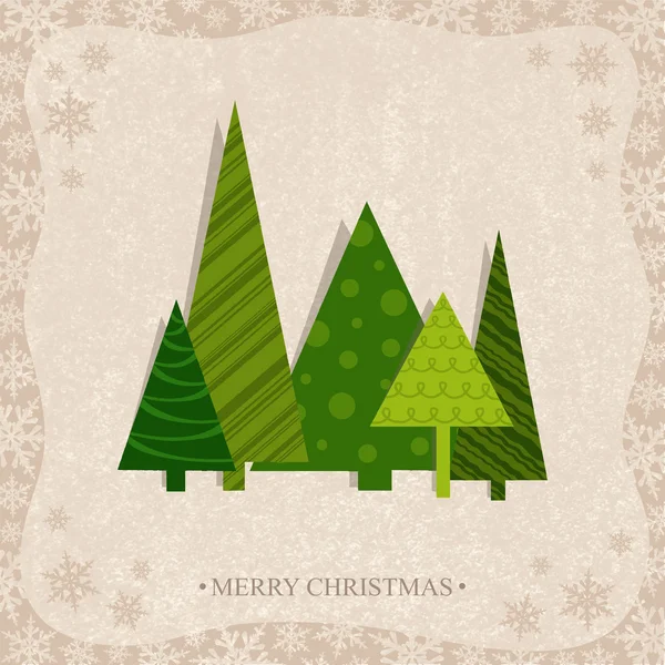 Carte de Noël beige — Image vectorielle