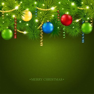 Noel kartı ile güzel bir Noel ağacı