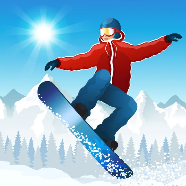 Snowboard — Stock vektor