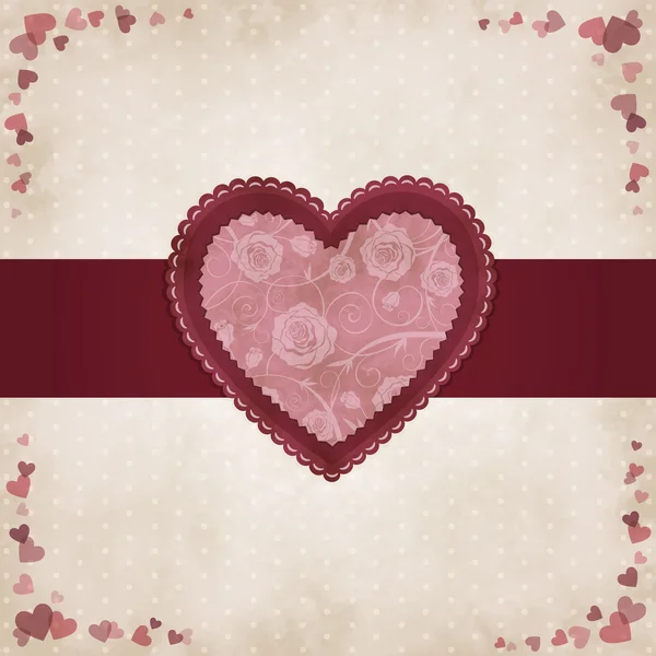 Винтажное сердце Валентина — стоковый вектор