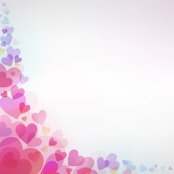 Hermoso fondo con corazones — Vector de stock