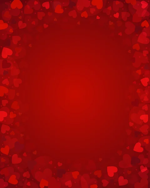 Background from red hearts — Stock Vector
