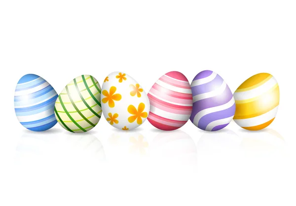 Barevná vejce na Velikonoce — Stockový vektor