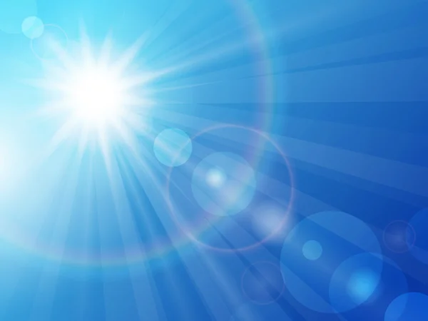 Ήλιος σε μπλε ουρανό — Διανυσματικό Αρχείο