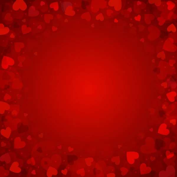 Bakgrund från röda hjärtan — Stock vektor