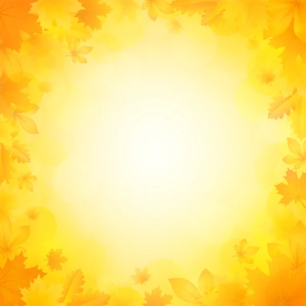 Herbst Hintergrund der Blätter — Stockvektor