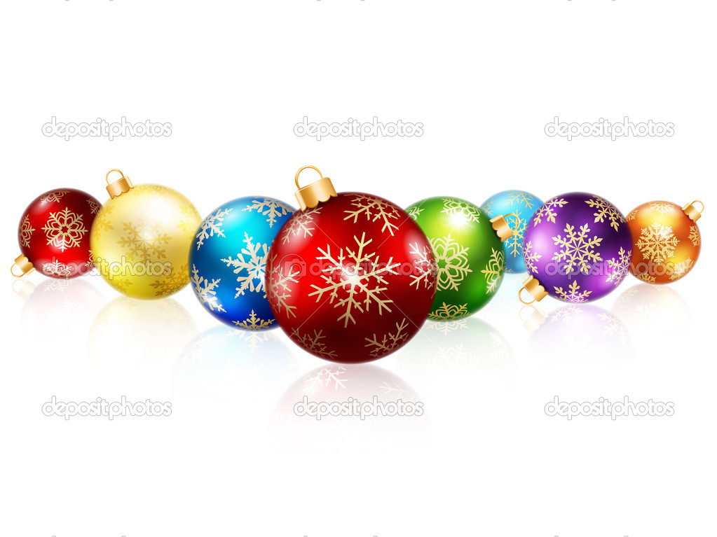Isolated christmas balls