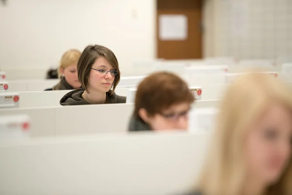 Mädchen mit Computer — Stockfoto