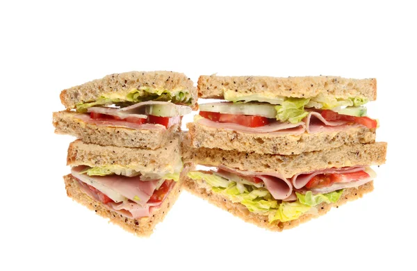 Sandwiches de ensalada de jamón — Foto de Stock