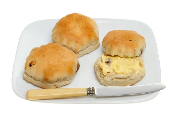 Scones på en tallrik — Stockfoto