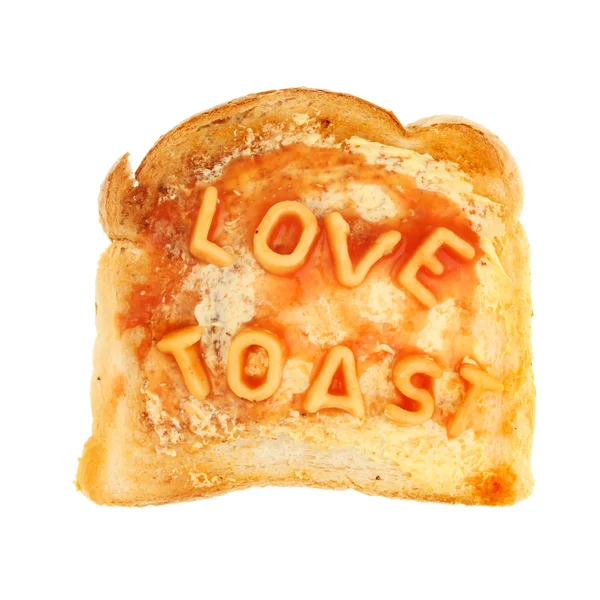 Love on toast — Stock Photo, Image