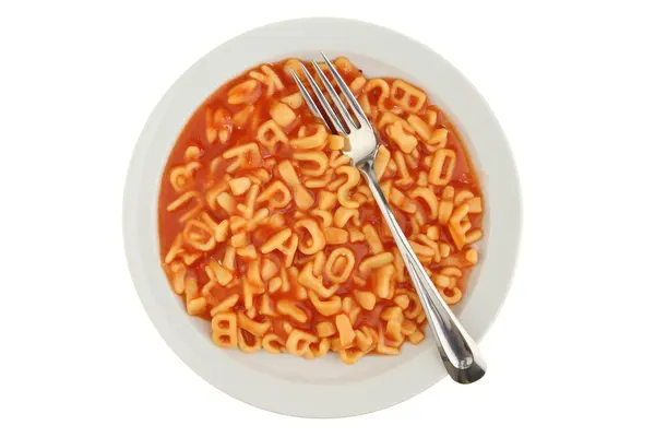 Alphabet spaghetti — Stock Photo, Image