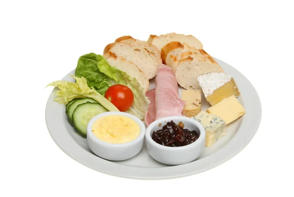Ploughmans lunch — Stock Photo, Image