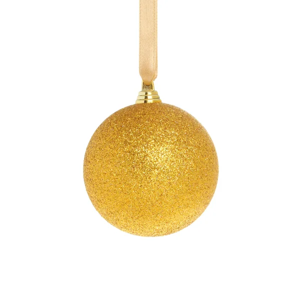 Oro Navidad bauble —  Fotos de Stock