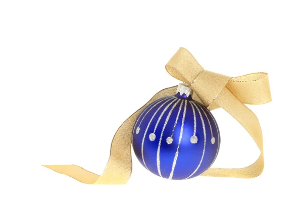 Christmas bauble and ribbon — Stock Photo, Image