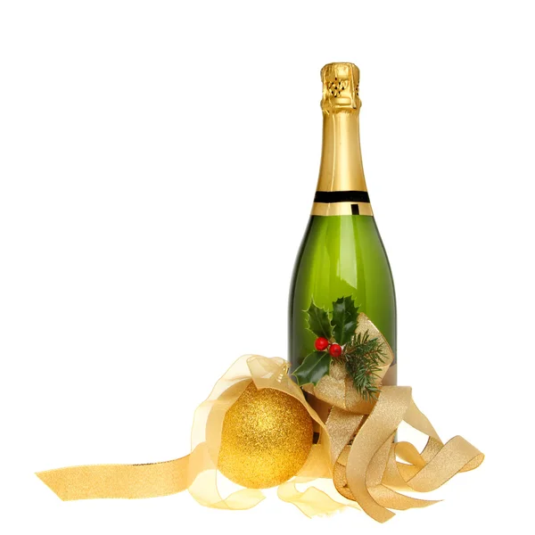 Bouteille de champagne Noël — Photo