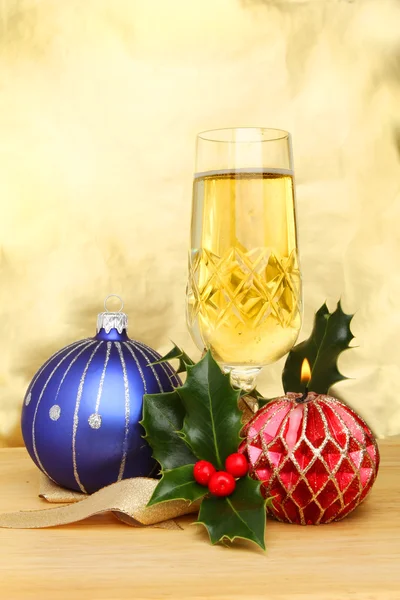 CHristmas champagne — Stock Photo, Image