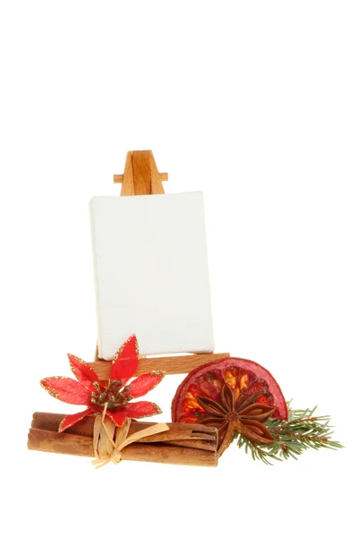 Easel and blank canvas — Stock Photo, Image