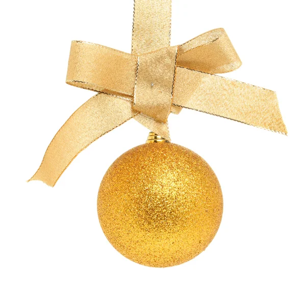 Gold bow and ball — Stock Photo, Image