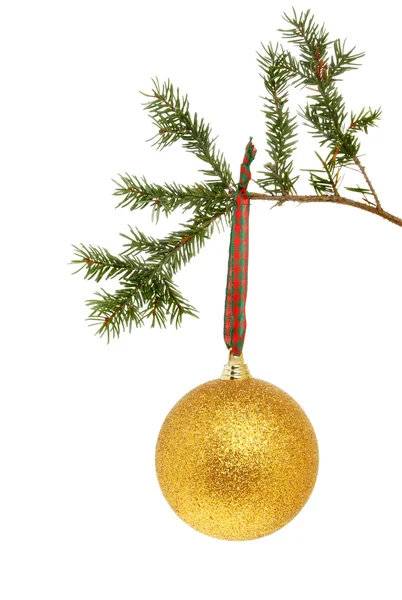 Weihnachtskugel im Baum — Stockfoto