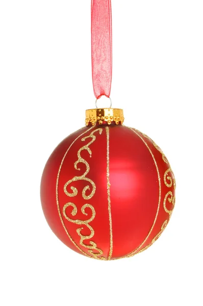 Röd bauble — Stockfoto