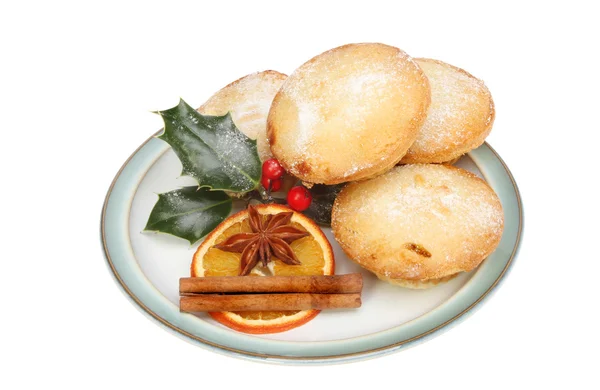 Mince pies with decoration — Stock Photo, Image
