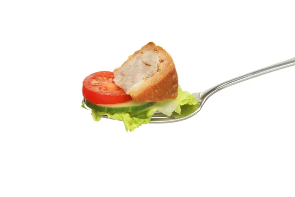 Domuz pie ve salata — Stok fotoğraf