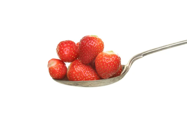 Fresas en cuchara —  Fotos de Stock