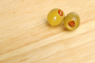 zeytin ahşap üzerine