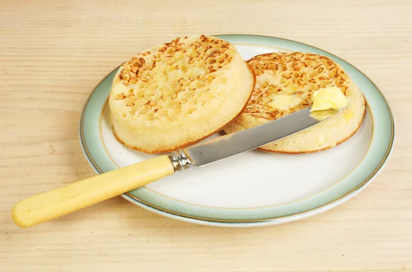 バターを塗ったクランペット — ストック写真