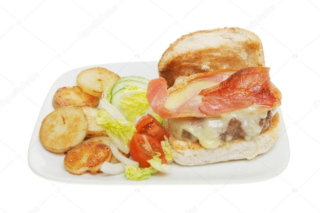 Bacon and cheese burger