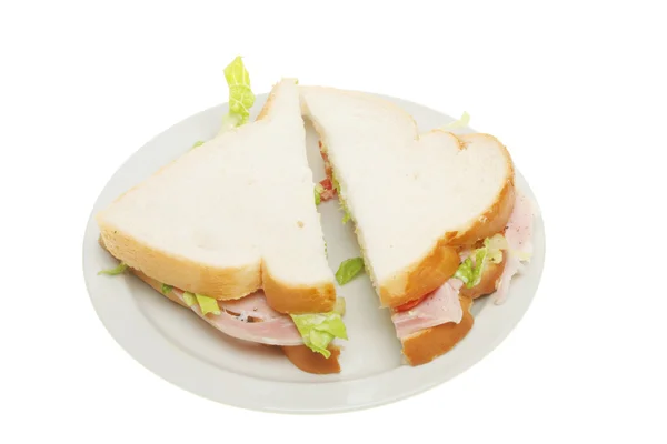 Sandwich à la salade de jambon — Photo