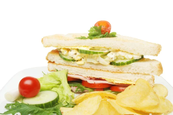 Primo piano del club sandwich — Foto Stock