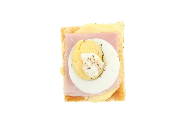 Egg and ham canape — Stock Photo, Image