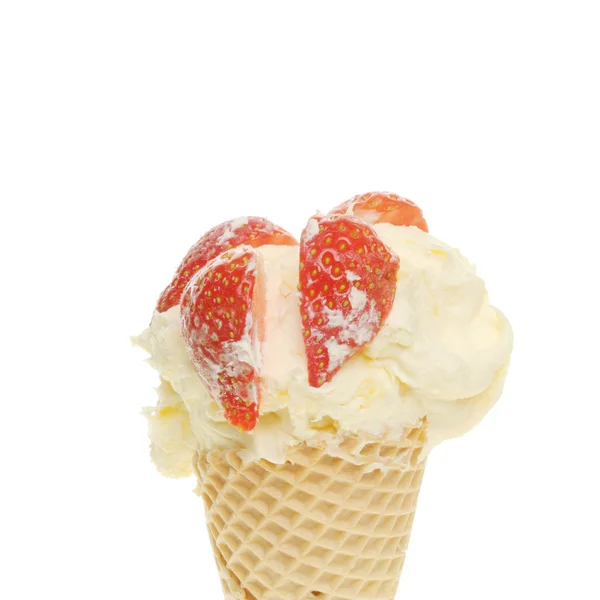 Fraises et glace — Photo