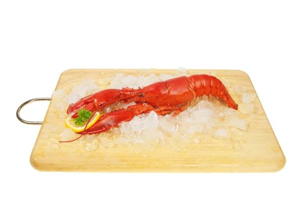 Lobster di papan kayu — Stok Foto