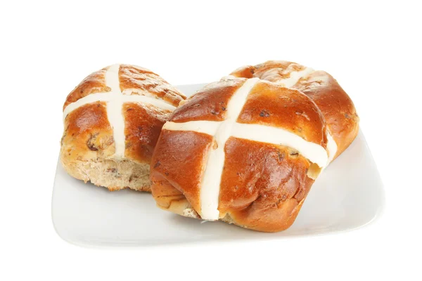 Heiße Crossbrötchen — Stockfoto