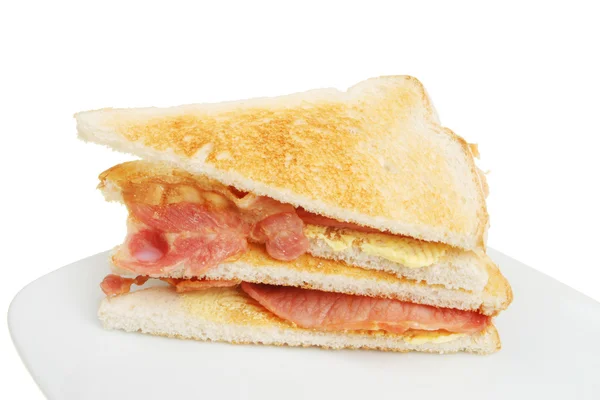 Toasted bacon sandwich — Stock Photo, Image