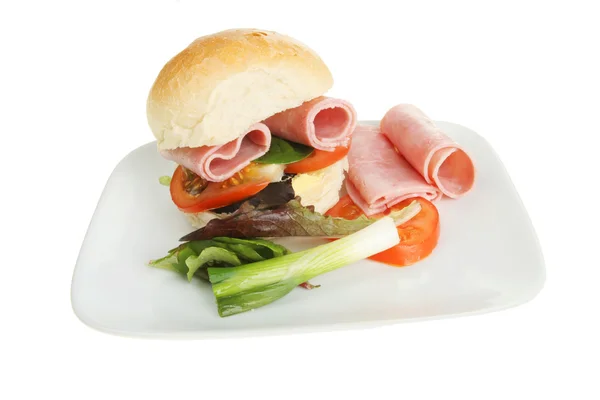 Ham salad roll — Stock Photo, Image